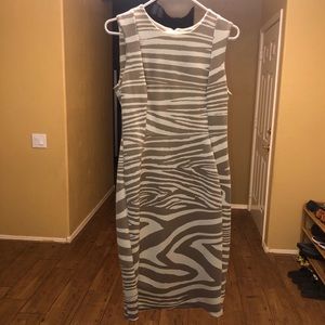 Calvin Klein Zebra Style Dress Size 10 Worn Once